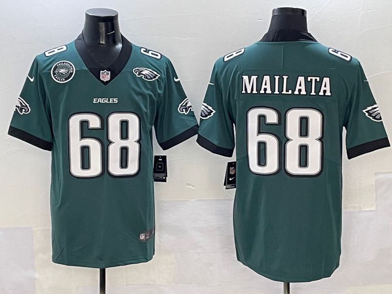 Men Philadelphia Eagles #68 Mailata Green New Nike Limited 2025 NFL Jersey style 9->philadelphia eagles->NFL Jersey